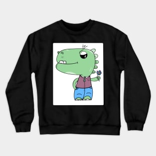 Flower Dinosaur Crewneck Sweatshirt